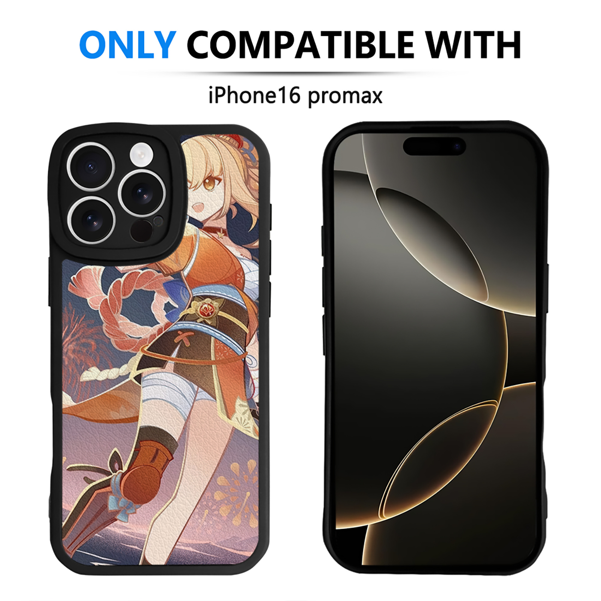 げんし神 genshin 【iPhone 16シリーズ対応】シリコンスマホケース（レザー調） 材質：シリコン